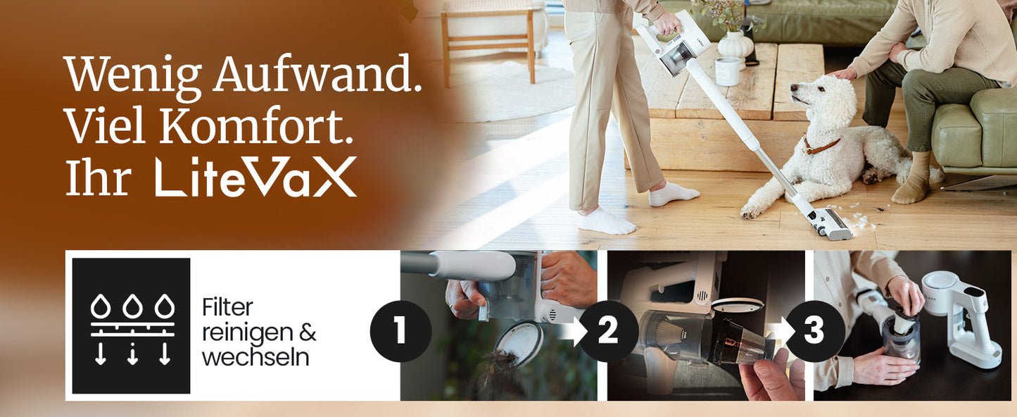 BLAXX LVX Akku-Hand- & Stielstaubsauger Kabellos Beutellos 200W / 60 Min